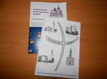 Ökumenischer Gesprächskreis Haßloch im Pfarr-/Gemeindebrief Der katholische Pfarrbrief und das evangelische Gemeindeblatt legen nebeneinander